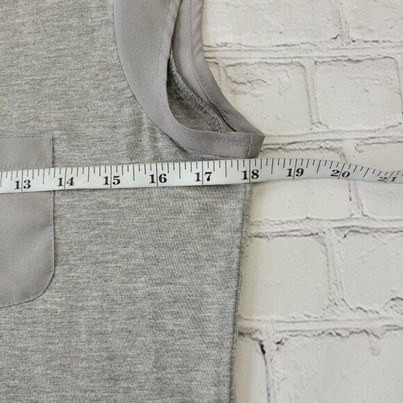 Calvin Klein Woman’s Gray Jersey round neck top with chiffon short sleeves Small - Picture 4 of 9